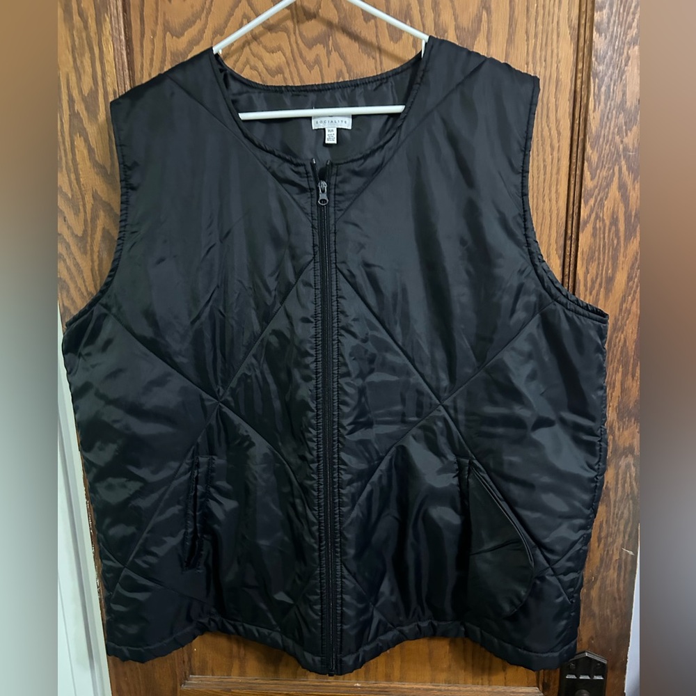 Socialite Black Quilted Vest
